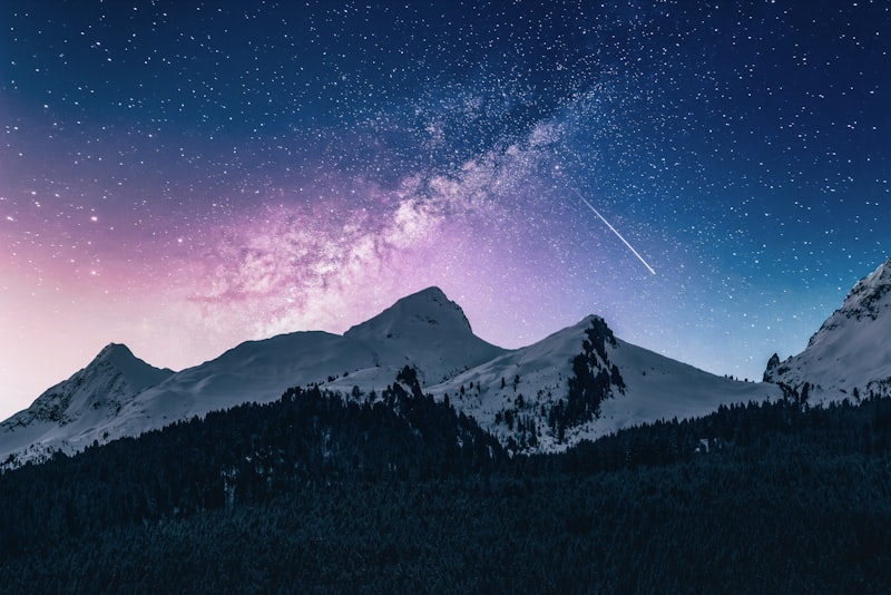 Starry mountain night